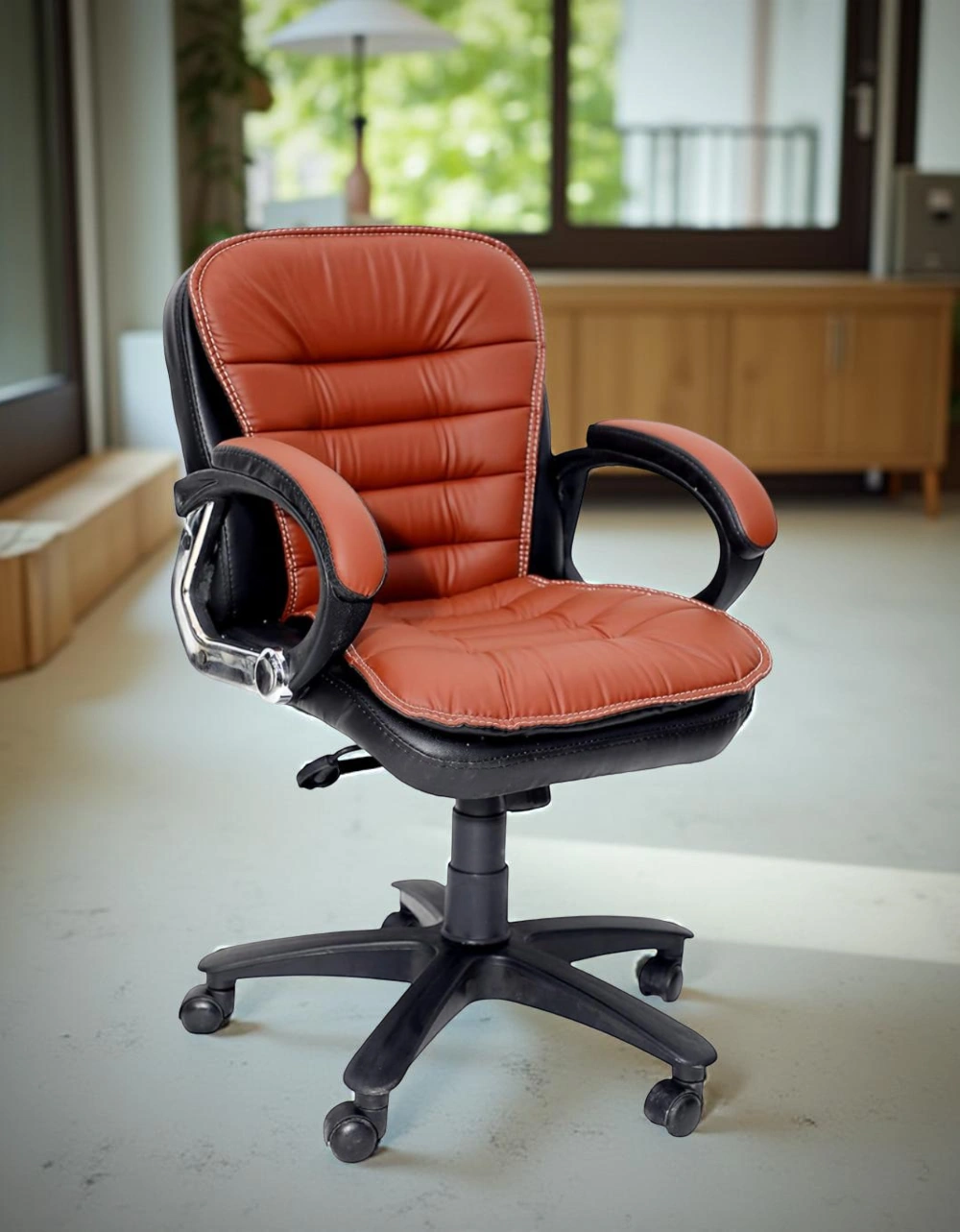 Belora Executive Office Chair in Dual Tone Belora Executive Office Chair in Black Tan | Medium Back by Vassio