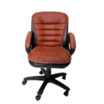 Belora Executive Office Chair in Black Tan | Medium Back by Vassio