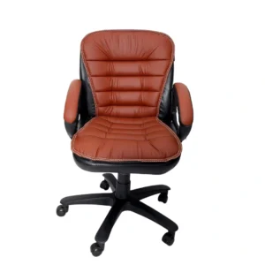 Belora Executive Office Chair in Black Tan | Medium Back by Vassio