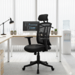 Shop the Vassio Celina High Back Revolving Chair with adjustable headrest and ergonomic mesh support. Perfect for home offices and workstations. Buy the best office chair online in India for comfort and style.