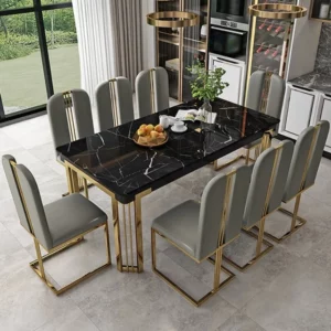 6 Seater Dining Table With Chairs Vassio