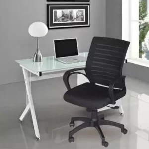 Office Low Back Chair Black Vassio