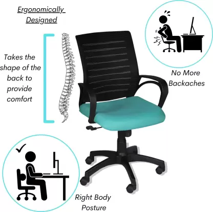 Office Arm Chair Black Green Vassio