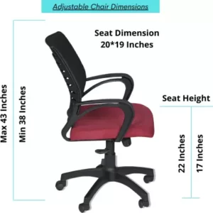 Comfortable Low Back Office Chairs Vassio