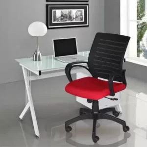 Low Back Office Chair Black and Red Vassio