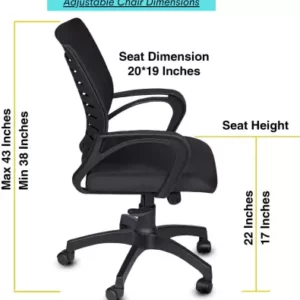 Office Low Back Chair Black » Vassio