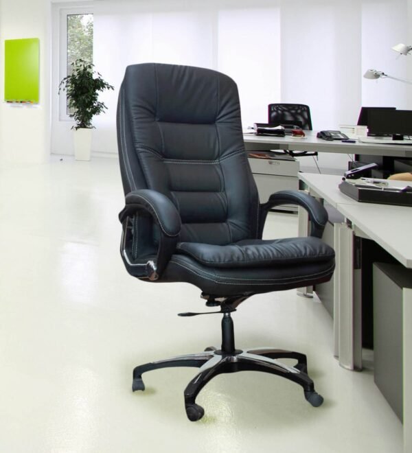 Executive Leatherette Chair in Black -Vassio