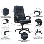 Executive Leatherette Executive Chair in Black » Vassio