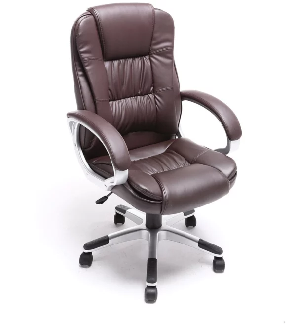 Brown Leatherette High Back Executive Chair Vassio