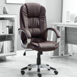 Brown Leatherette High Back Executive Chair » Vassio