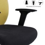 Yellow Black Executive chair With Viscose Fabric