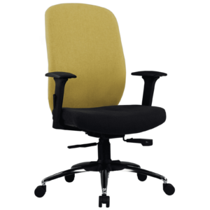 Yellow Black Executive chair With Viscose Fabric