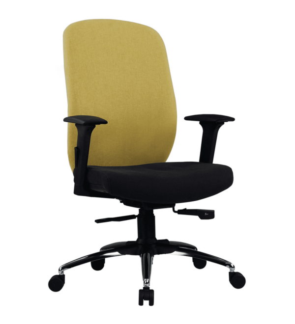 Yellow Black Executive chair With Viscose Fabric