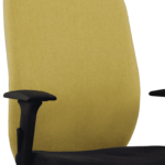 Yellow Black Executive chair With Viscose Fabric