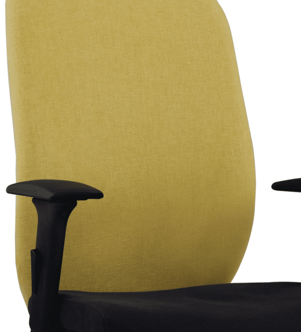 Yellow Black Executive chair With Viscose Fabric