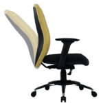 Yellow Black Executive chair With Viscose Fabric