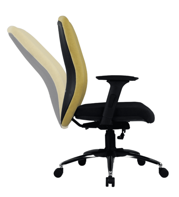 Yellow Black Executive chair With Viscose Fabric