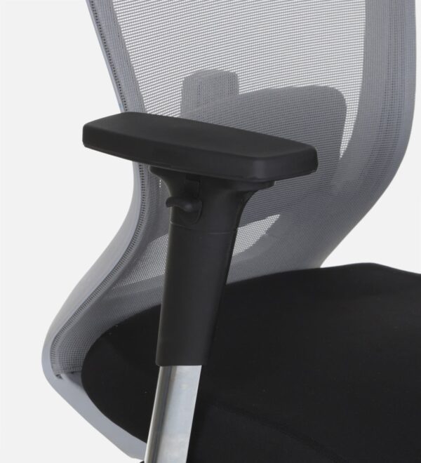 Breathable Mesh Ergonomic Chair with Headrest in Black