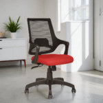 Bloom Mesh Office Chair Black-Red | Office Net Chair for Home & Office