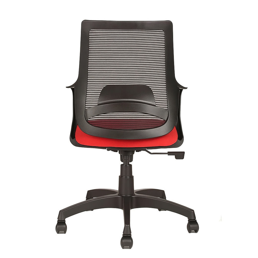 Bloom Mesh Office Chair Black-Red – Vassio (3) Bloom Mesh Office Chair Black-Red | Office Net Chair for Home & Office