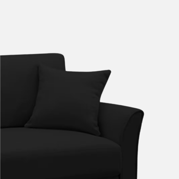 Plush Velvet 2 Seater Sofa Black
