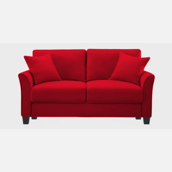 Plush Velvet 2 Seater Sofa Maroon