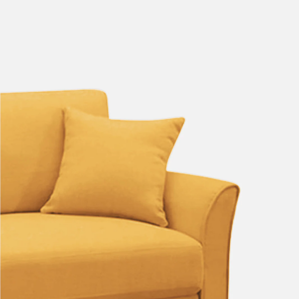 Plush Velvet 2 Seater Sofa Yellow