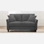 Plush Velvet 2 Seater Sofa Dark Grey