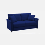 Plush Velvet 2 Seater Sofa Blue