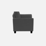 Plush Velvet 2 Seater Sofa Dark Grey