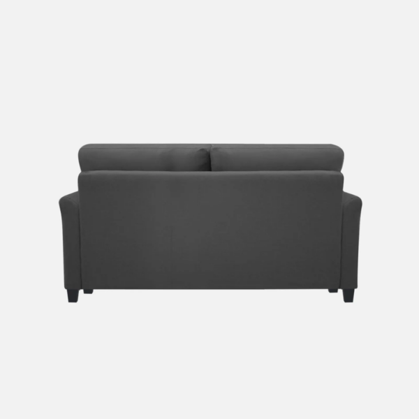 Plush Velvet 2 Seater Sofa Dark Grey