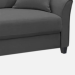 Plush Velvet 2 Seater Sofa Dark Grey