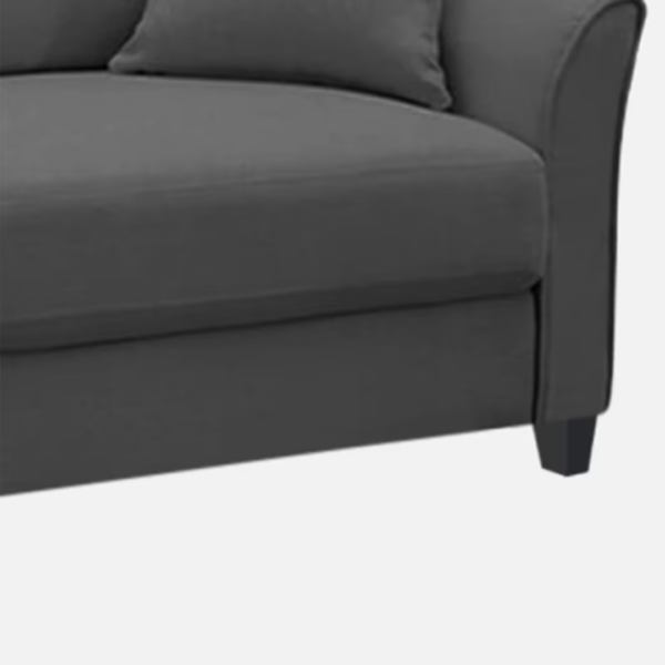 Plush Velvet 2 Seater Sofa Dark Grey