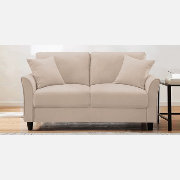 Plush Velvet 2 Seater Sofa Beige