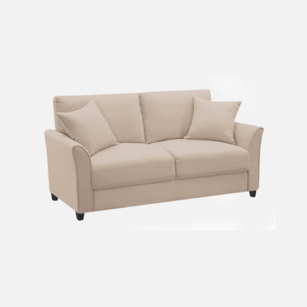 Plush Velvet 2 Seater Sofa Beige