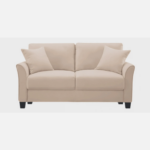 Plush Velvet 2 Seater Sofa Beige