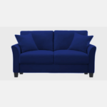 Plush Velvet 2 Seater Sofa Blue