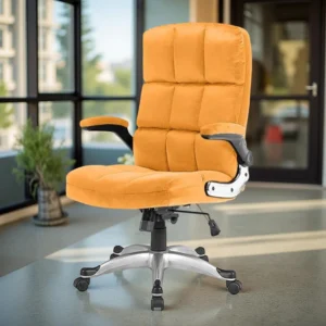 Pristina Fabric Boss Chair Orange - Vassio