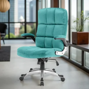 Pristina Fabric Boss Chair Sea Green - Vassio