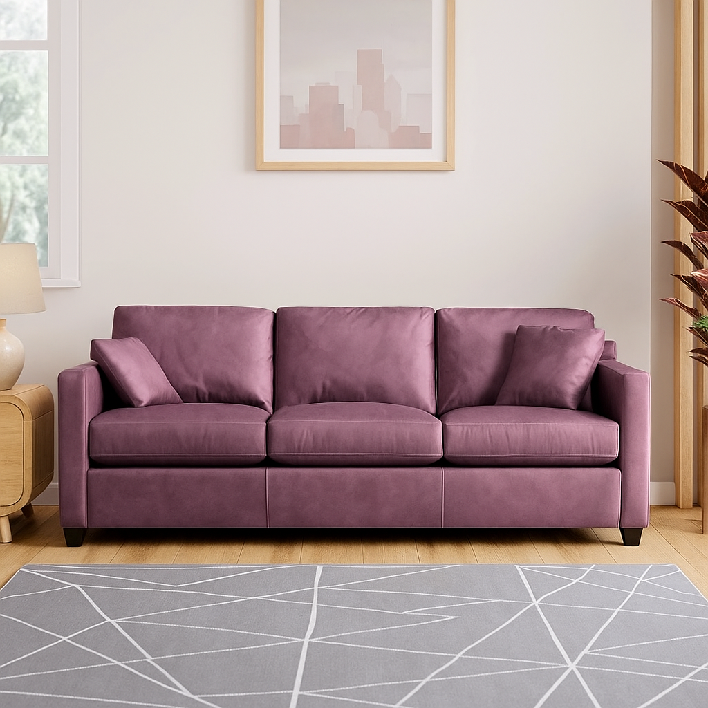Relaxa 3 Seater Sofa Purple Shop Online Relaxa 3 Seater Sofa Purple in India