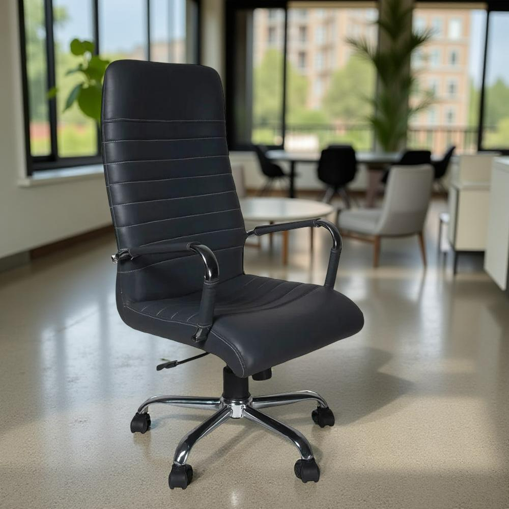 Sleek High Back Executive Office Chair Black