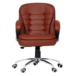 Office Chair Revolving Mid Back Brown