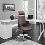 Vassio High Back Chair Brown Colour