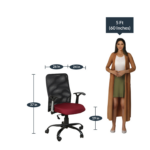 Breathable Mesh Chair MB88 Black-Maroon