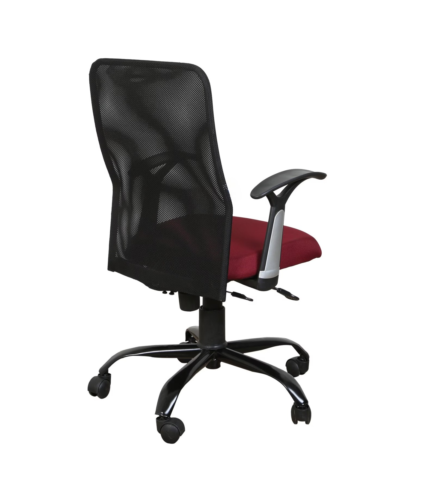 Breathable Mesh Chair MB88 Black-Maroon - Vassio Breathable Mesh Chair MB88 Black-Maroon