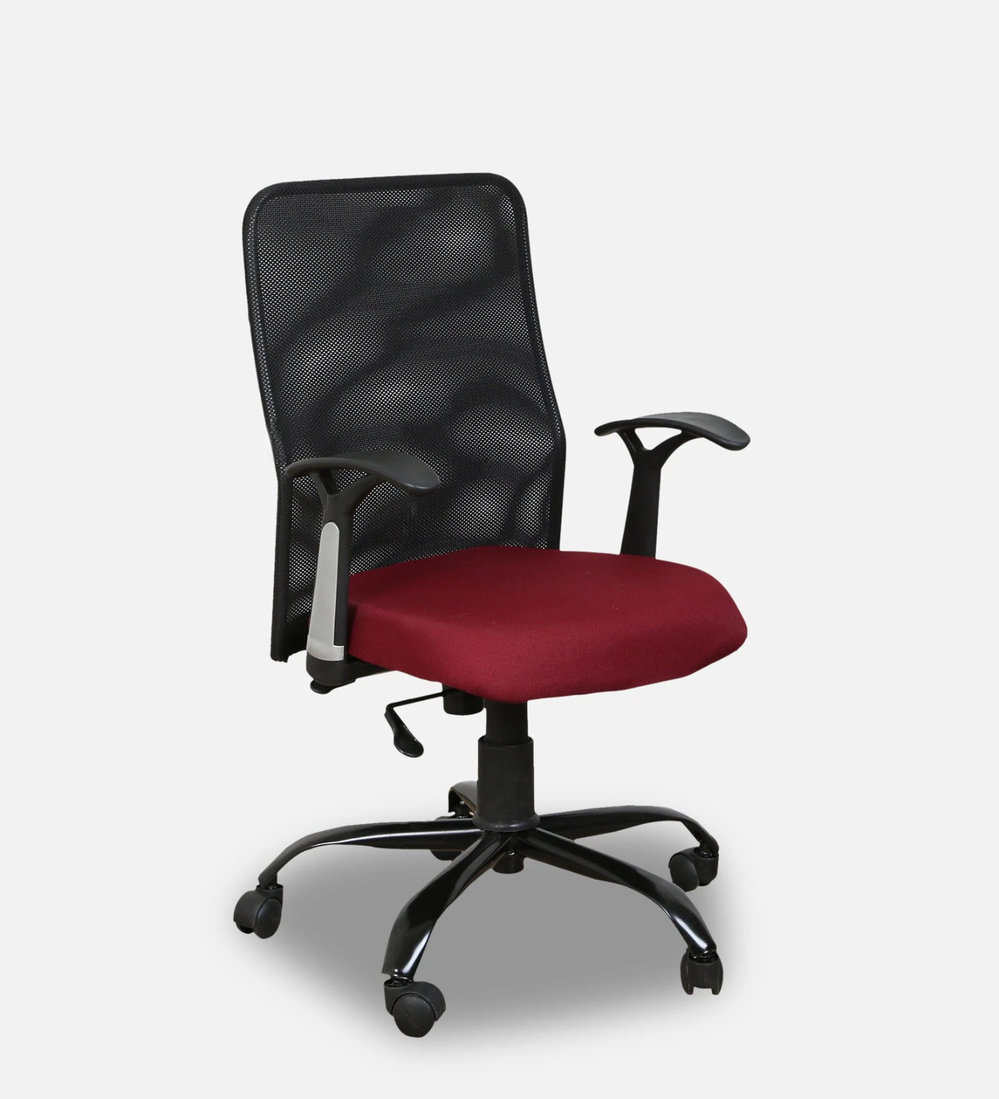 Breathable Mesh Chair MB88 Black-Maroon - Vassio Breathable Mesh Chair MB88 Black-Maroon