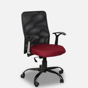 Breathable Mesh Chair MB88 Black Maroon
