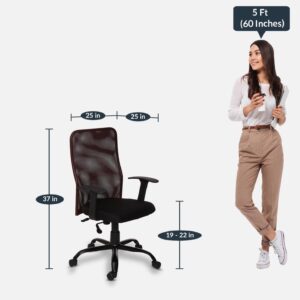 Breathable Mesh Chair MB88 Brown-Black