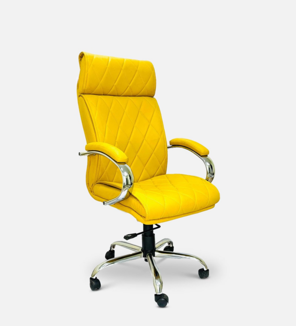 Leatherette Executive Chair Yellow HB109