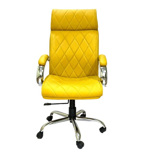 Leatherette Executive Chair Yellow HB109